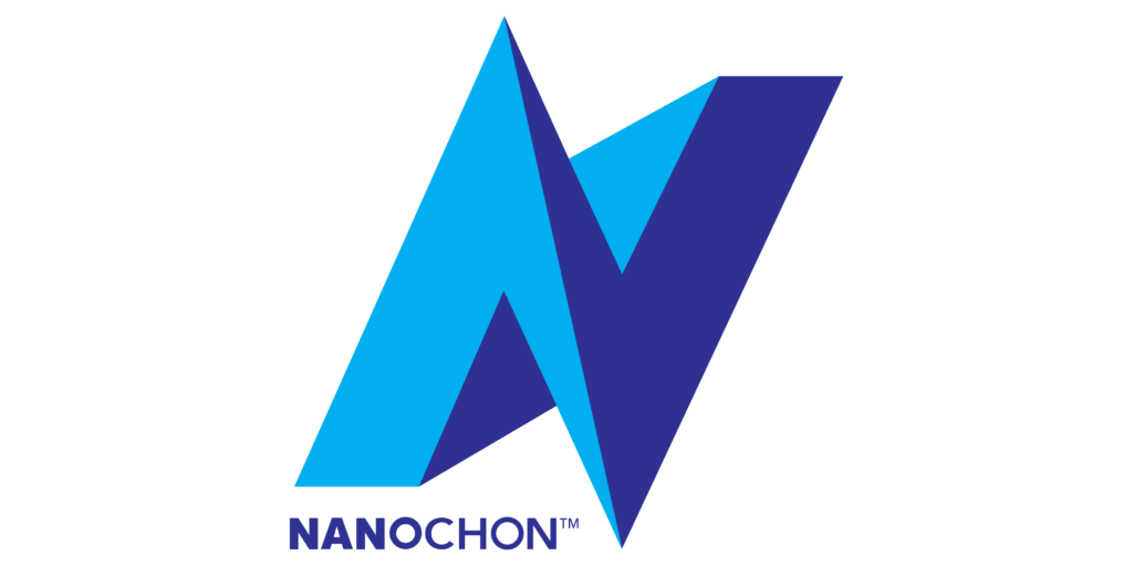 Nanchon's blue logo with a transparent background.