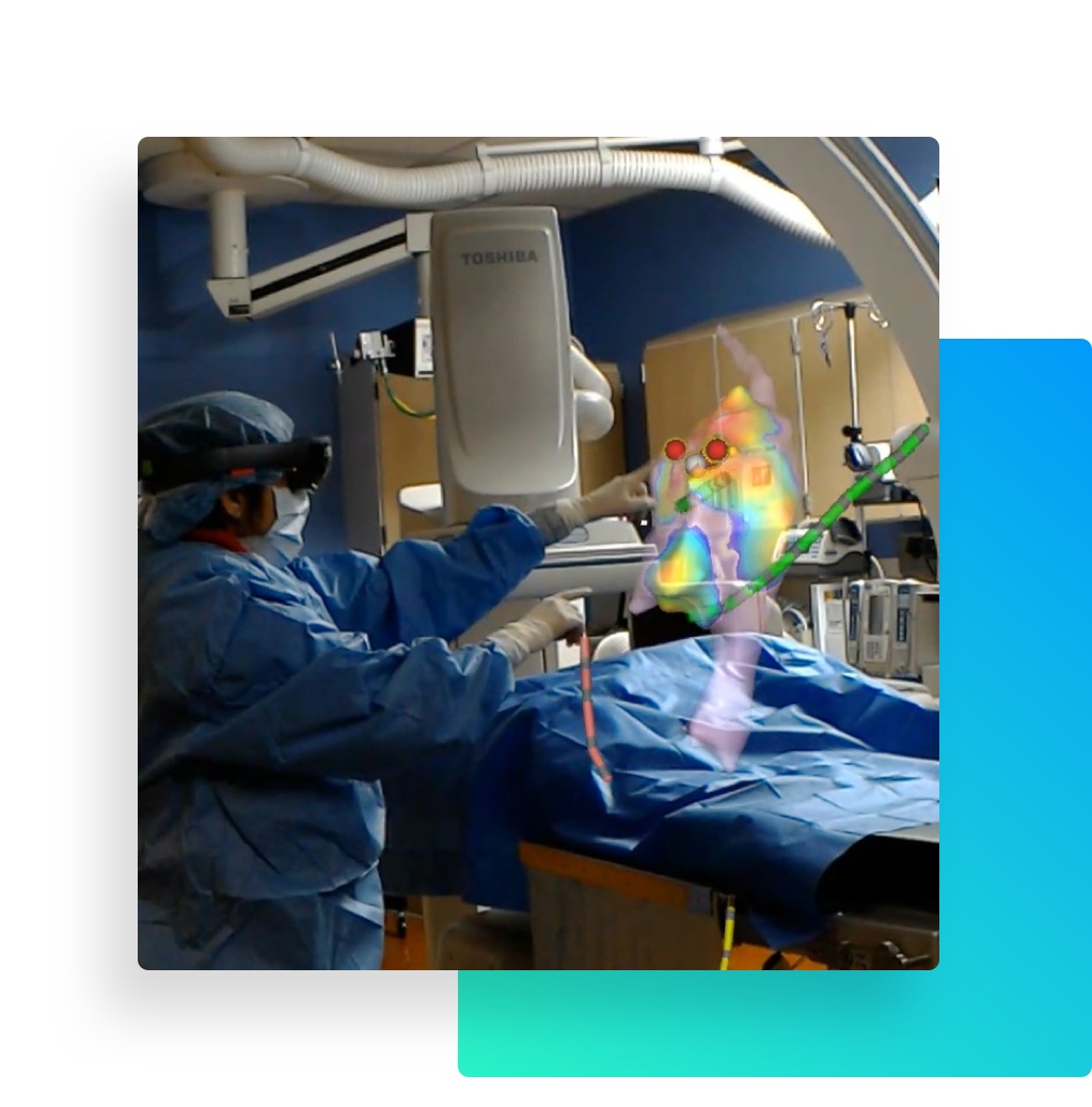 SentiAR's technology delivers a real-time, 360-degree holographic Augmented Reality view to physicians during procedures, providing a comprehensive and interactive treatment visualization.