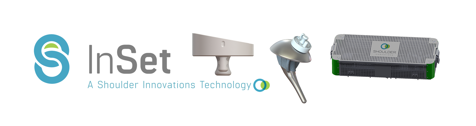 Shoulder Innovations technology is simple, yet significant. This includes their InSet™ Glenoid Implant, InSet™ Humeral Stem, InSet™ PLUS Augmented Glenoid Implant, InSet™ Stemless Shoulder System, InSet™ Reverse Shoulder System, and their One Orthopedic Instrument Tray.